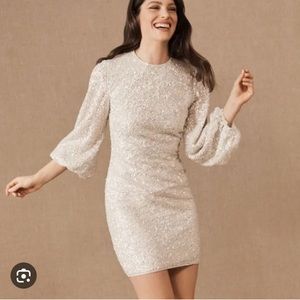 BHLDN Goldie dress in ivory, like new